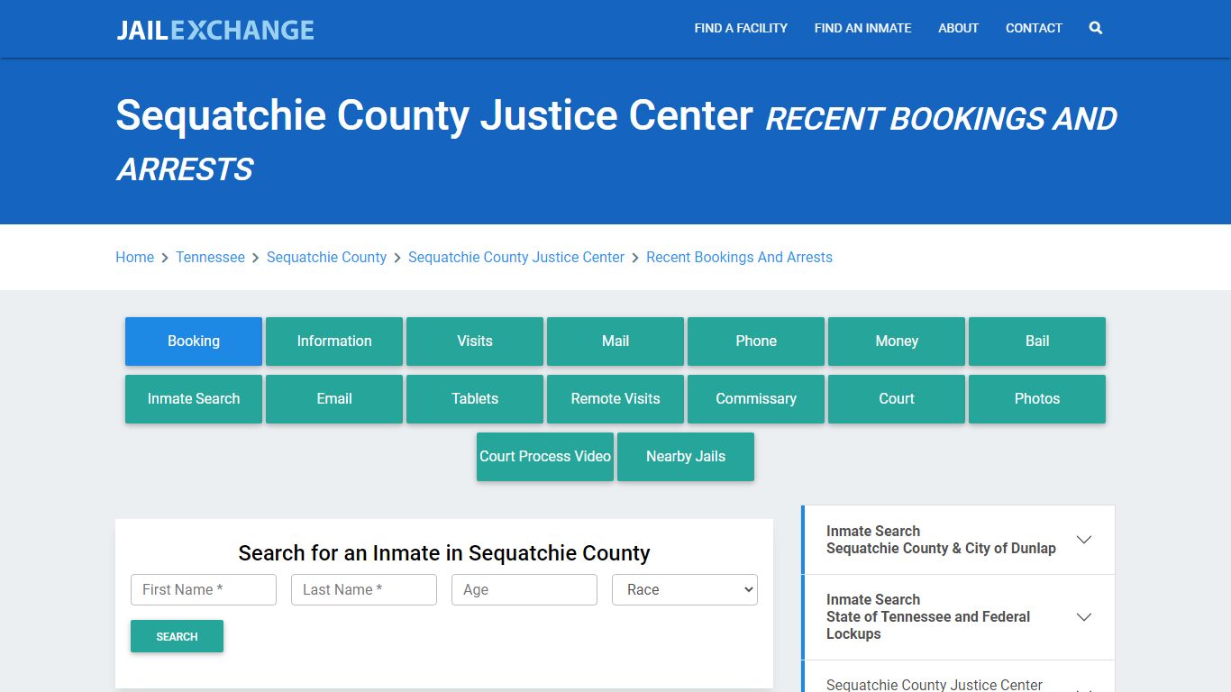 Sequatchie County Justice Center Recent Bookings And Arrests