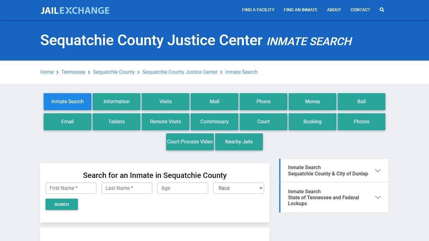 Sequatchie County Justice Center Inmate Search - Jail Exchange